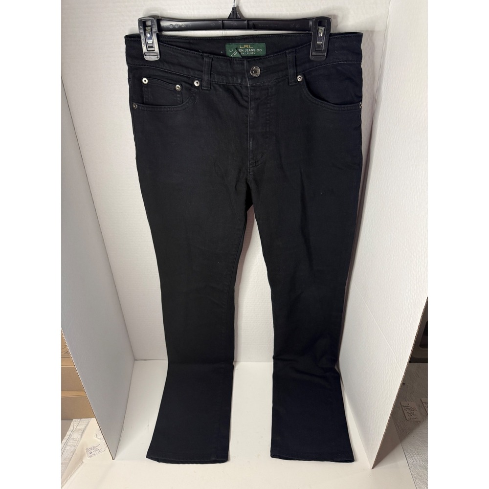 LRL Lauren Jeans Co. Ralph Lauren Black Heritage Bootcut Jeans Womens size 6